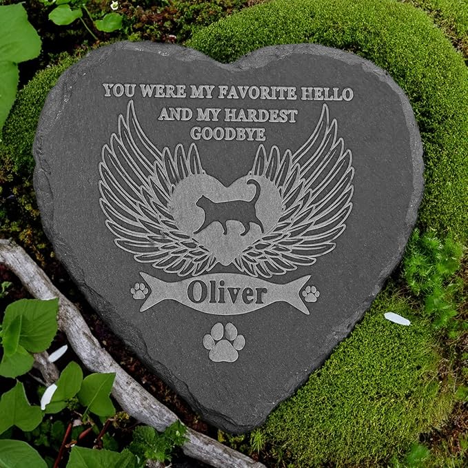 Pet Memorial Gifts for Cats, Cat Memorial Stone, Cat Memorial Gifts for Loss of Cat, Cat Loss Sympathy Gift, Cat Memorial Keepsake, Bereavement Gifts for Loss of Cat, in Memory of Cat