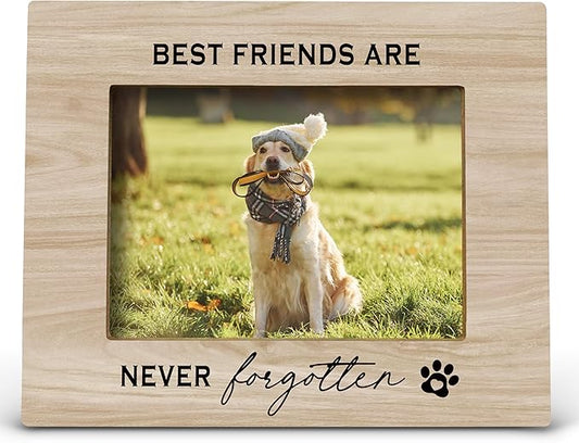 FONDCANYON Pet Memorial Picture Frame, Pet Memorial Gifts, Pet Picture Frame, Dog Memorial Picture Frame, Dog Picture Frames For Dogs That Passed, Best Friend Are Never Forgotten Dog Photo Frame 5x7 (Color2)