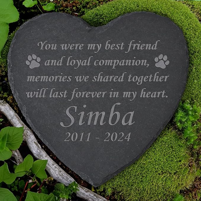 Personalized Pet Memorial Stone, Dog Memorial Gifts for Loss of Dog, Pet Loss Gifts, Pet Memorial, Loss of Dog Sympathy Gift, Dog Remembrance Gift, Pet Bereavement Gifts - Loyal Companion