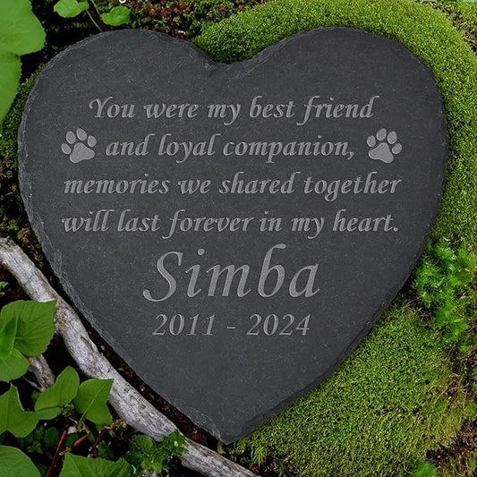 Personalized Pet Memorial Stone, Dog Memorial Gifts for Loss of Dog, Pet Loss Gifts, Pet Memorial, Loss of Dog Sympathy Gift, Dog Remembrance Gift, Pet Bereavement Gifts - Loyal Companion