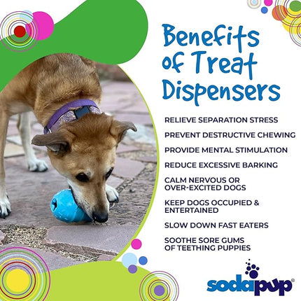 SodaPup Ice Cream Cone – Durable Dog Treat Dispenser & Chew Toy Made in USA from Non-Toxic, Pet Safe, Food Safe Natural Rubber Material for Mental Stimulation, Problem Chewing, Calming Nerves, & More