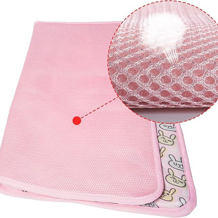 NACOCO Pet Cooling Mat Cat Dog Cushion Pad Summer Cool Down Comfortable Soft for Pets and Adults (L, Pink)