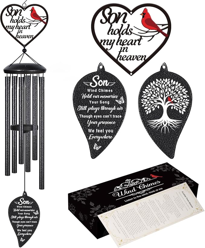 Memorial Gifts for Loss of Son, Sympathy Wind Chimes, in Memory of Son, Bereavement Remembrance Gifts, Loss of Son Sympathy Gift