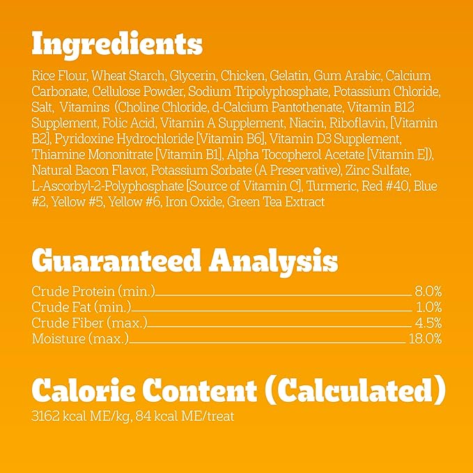 Pedigree Dentastix Large Breed Dog Treats, Bacon Flavor, 1.67 lb. Bag (32 Treats)