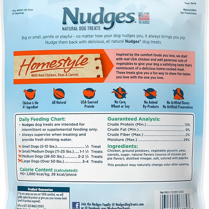 Nudges Blue Buffalo Nudges Homestyle Natural Dog Treats, Chicken, 16oz Bag