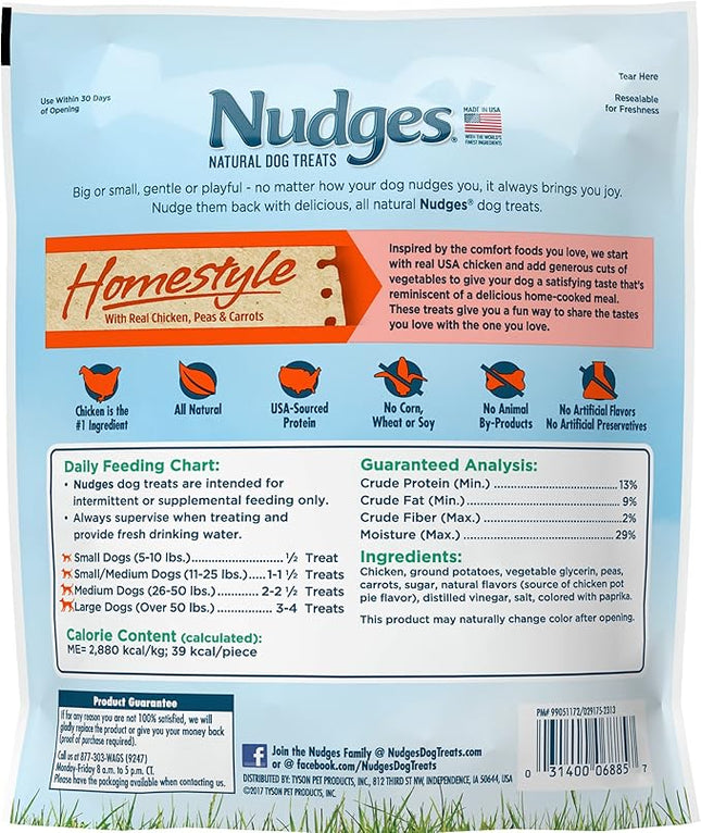 Nudges Blue Buffalo Nudges Homestyle Natural Dog Treats, Chicken, 16oz Bag