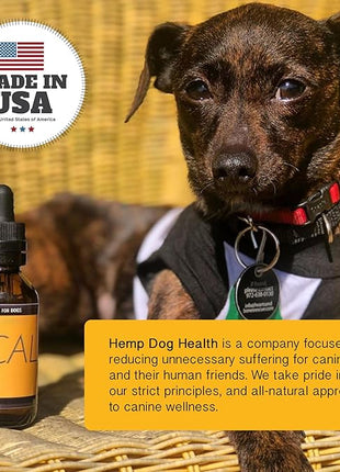 Calm - Pet Hemp Oil for Dogs - Pet Stress Relief & Relaxation - Fireworks, Thunder, Travel, & Separation Support - Natural Dog Calming Drops