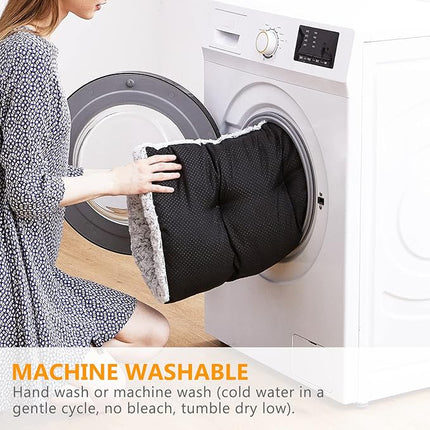 Dog Bed Kennel Pad Washable Anti-Slip Crate Mat for Small Dogs and Cats (24-inch)