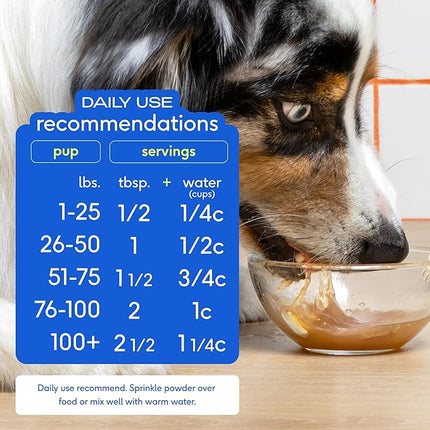 Native Pet Bone Broth for Dogs and Cats - Chicken Bone Broth Powder Dog Food Toppers for Picky Eaters - Provides Extra Nutrition for Joint Strength, Immune Support & Heart Health - 96 Scoops