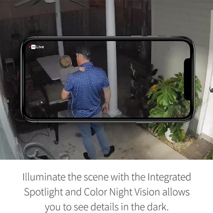 Arlo Essential Security Camera 2K | Outdoor - Indoor | 2nd Gen | Wireless with Spotlight, 2-Way Audio, Color Night Vision, Live Stream, Motion Activation, Real Time Notifications - White, 3 Cameras
