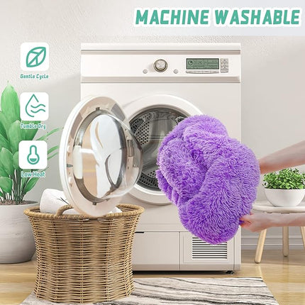 NOYAL Calming Dog Bed Donut Anti Anxiety Fluffy Dog Bed for Small Medium Dog and Cat