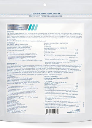 C.E.T. Enzymatic Oral Hygiene Chews for Dogs - Plaque & Tartar Control - Single Layer Beefhide with Exclusive Dual-Enzyme System & Tasty Chicken Flavor - Easy to Give Dog Dental Chew