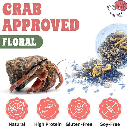 Blue Waves Hermit Crab Food – Marine Protein with Krill, Bloodworms & Sea Veggies – 30g – Snout and Shell