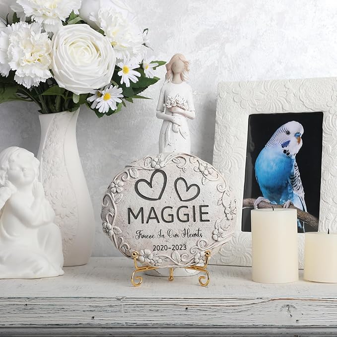 Personalized Parakeets Memorial Stone, Pet Grave Marker Budgie, Parakeets Headstone, Budgie Tombstone, Parakeets Gravestone, Budgie Memorial Gifts