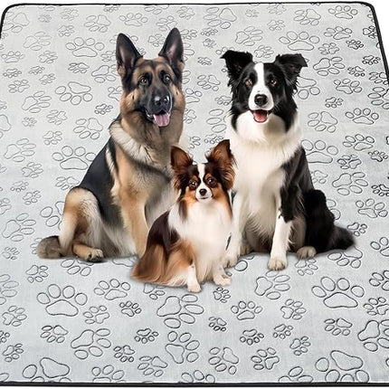 Qeils Reusable Puppy Pads, Washable Pee Pads for Dogs, Waterproof Non Slip Wee Wee pad, Absorbent and Leakproof Training Mats for Potty, Crate, Playpen, Bed, Sofa, 65"x 48"