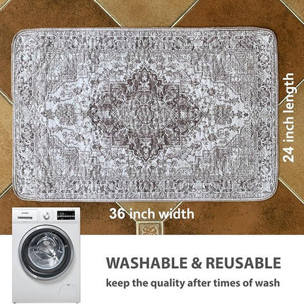 nunubaby Washable Pee Pads for Dogs, Stylish, Non-Slip and Leak-Proof Pee Pads. Reusable Potty Pads for Dogs for Crates and Floors.(Brown/Geo, 24" x36" )