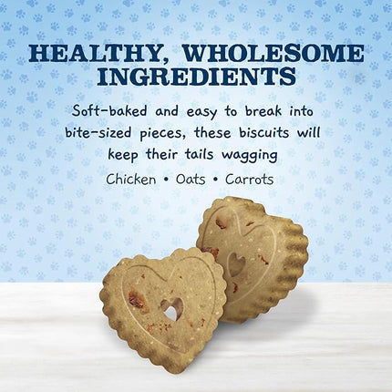 Blue Buffalo Baby Blue Soft Biscuits with DHA, Natural Dog Treats for Puppies, Great for Training, with Chicken & Carrots, 8-oz. Bag (Pack of 2)