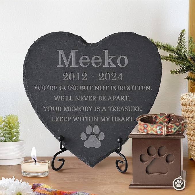 Personalized Pet Memorial Stone, Dog Memorial Gifts for Loss of Dog, Pet Loss Gifts, Pet Memorial, Loss of Dog Sympathy Gift, Dog Remembrance Gift, Pet Bereavement Gifts - Keep Within My Heart