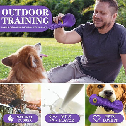 Dog Squeaky Toys for Aggressive Chewers, Durable Chew Toys for Large Medium Breed Dog, Dog Toys, Tough Durable Dogs Toys with Natural Rubber