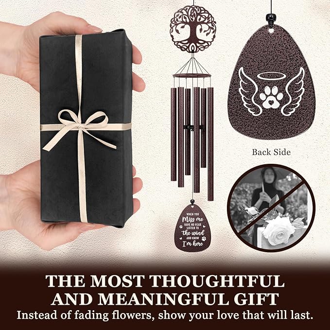 SteadStyle Pet Memorial Gifts - Pet Memorial Wind Chime, Memorial Wind Chimes for Loss of Dog, Sympathy Wind Chimes for Loss of Dog, in Memory of Dogs Gifts