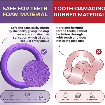 Puller Outdoor Dog Ring Toys - Dog Fetch Toy & Tug of War Dog Toy for Small Medium Large Dogs - Dog Ball & Soft Dog Frisbee Alt - Outside Dog Yard Toys - Big Dog Pull Toy - Dog Agility Jumps Tool