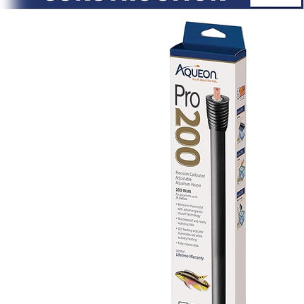 Aqueon Adjustable Pro Aquarium Heater, 200W