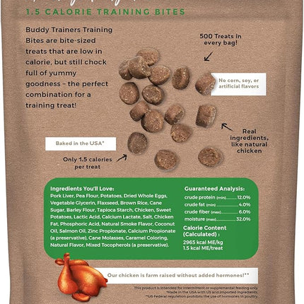 Buddy Biscuits Trainers 10 oz. Pouch of Training Bites Soft & Chewy Dog Treats Made with Chicken Flavor (Pack of 2)