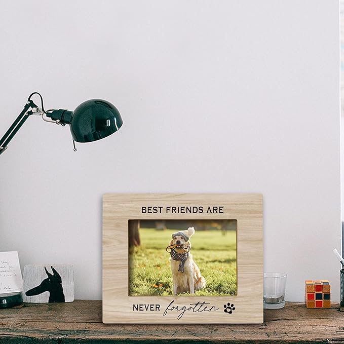 FONDCANYON Pet Memorial Picture Frame, Pet Memorial Gifts, Pet Picture Frame, Dog Memorial Picture Frame, Dog Picture Frames For Dogs That Passed, Best Friend Are Never Forgotten Dog Photo Frame 5x7 (Color2)
