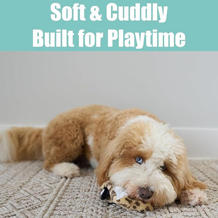 SPOT Skinneeez Jungle Cat 14 Inch Stuffing-Free Plush Squeaky Dog Toy – Soft Interactive Chew Toy for Small and Medium Dogs – Mess-Free Play for Light & Moderate Chewers