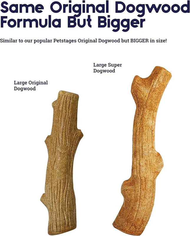 Petstages Outward Hound Super Dogwood Durable Dog Chew Toy, Medium - Long Lasting Chew Stick Made with Real Wood - USA Made, M