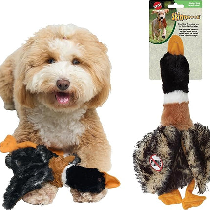 SPOT Skinneeez Mini Mallard Duck 13 Inch Stuffing-Free Plush Squeaky Dog Toy – Soft Interactive Toy for Small and Medium Dogs – Mess-Free Play for Light & Moderate Chewers – Assorted Styles