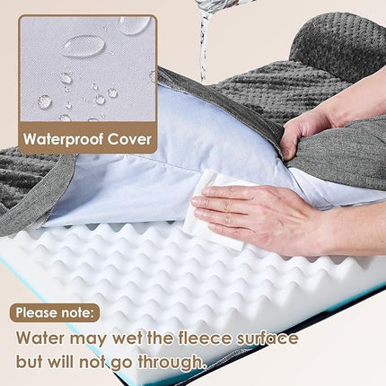 EHEYCIGA Memory Foam Dog Bed XLarge Sized Dogs, Extra Large Dog Bed Orthopedic with Washable Removable Cover, Waterproof XL Pet Bed Couch for Crate, 41x27x6 Inches, Dark Grey