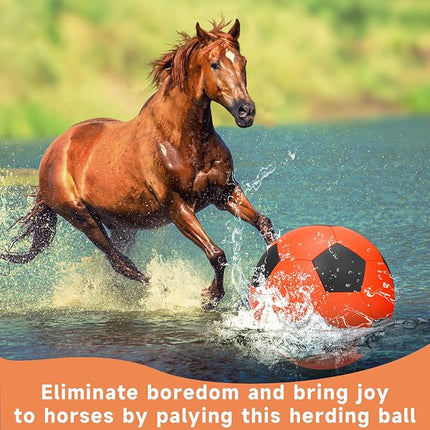 QDAN Herding Ball for Dogs, 25 inch Dog Balls, Giant Dog Toys Horse Toy, Herding Ball for Australian Shepherd, Orange