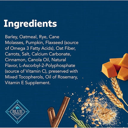 Blue Buffalo Health Bars Crunchy Dog Biscuits, Oven-Baked With Natural Ingredients, Pumpkin & Cinnamon, 16-oz Bag