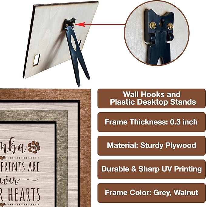 Personalized Memory Dog Picture Frame Pet Memorial Frames for Dogs Wood Pet Gifts Sentimental Quote For Someone Who Lost Cat Collar Keepsake Remembrance Gift for Dog Passing Away Pet Loss Sign