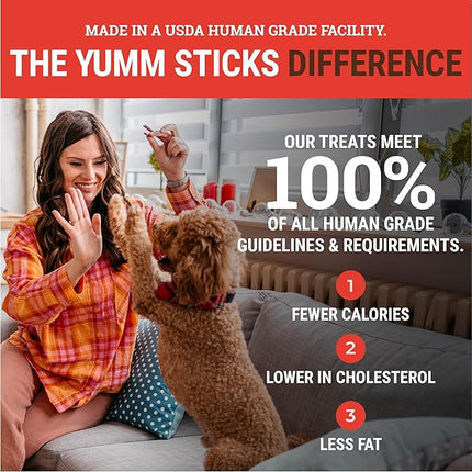 etta says! Yumm Sticks - Real Meat Beef Dog Jerky Treats - Human Grade - Made in The USA (24 Count Pack of 1)
