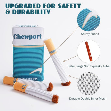 Nocciola Funny Dog Toys for Small Meidum Dogs, Squeaky Entertainment Stuffed Toys for Boredom, Anxiety Relief, Mentally Stimulating, Plush Dog Toys to Keep Busy and Occupied