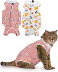 ANWA 2 Pack Cat Recovery Suit - Breathable Cat Onesie for Cats After Surgery Female, Kitten Surgery Recovery Suit Female Abdominal Wounds