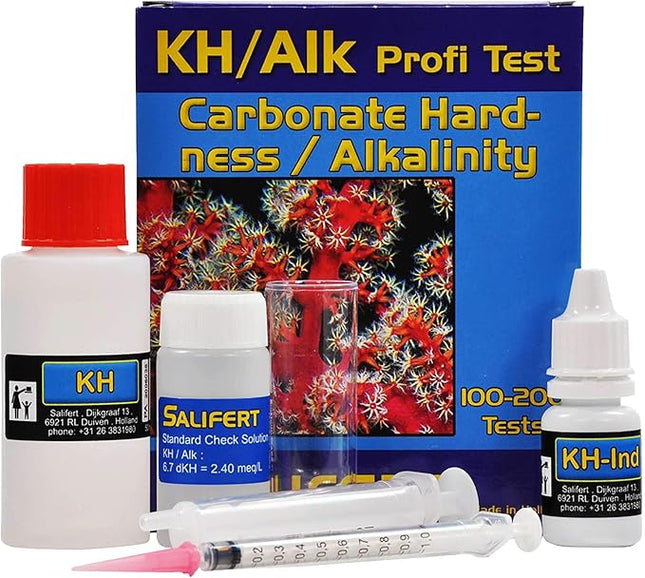 Salifert Carbonate Hardness & Alkalinity (Kh/Alk) Test Kit, 100-200 Tests