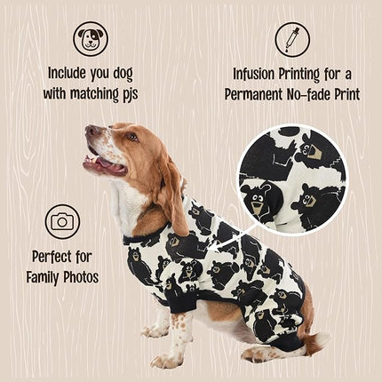 LazyOne Flapjacks, One-Piece Dog Sweater, Matching Family Pajamas for Dogs, Bear, Animal (Large)