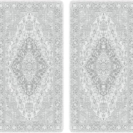 nunubaby Washable Pee Pads for Dogs, Stylish, Non-Slip and Leak-Proof Pee Pads. Reusable Potty Pads for Dogs for Crates and Floors.(Gray/Geo, 24" x48")