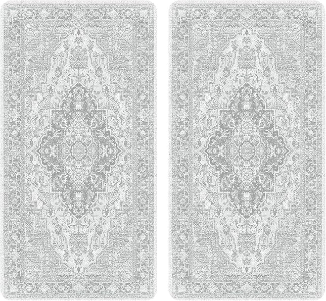 nunubaby Washable Pee Pads for Dogs, Stylish, Non-Slip and Leak-Proof Pee Pads. Reusable Potty Pads for Dogs for Crates and Floors.(Gray/Geo, 24" x48")