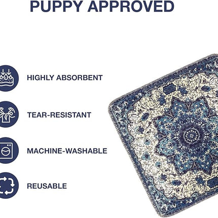 PUPIBOO Washable Pee Pads for Dogs and Cats - Super Absorbent Reusable Puppy Training Pads - 100% Waterproof, Leak-Proof & Non-Slip Whelping Pads for Pet Housebreaking