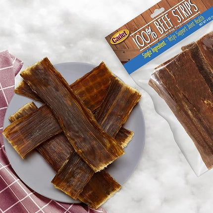 Cadet 100% Beef Strip Long Lasting Chews for Dogs, Single Ingredient Beef Esophagus Dog Treats, Natural High Protein Rawhide Alternative for Small & Large Dogs, 4 Ounce