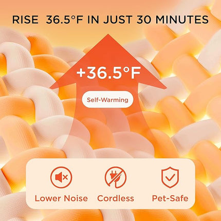 Bedsure Self Warming Dog Beds Large Sized Dog - Extra-Large Orthopedic Waterproof Puppy Bed with Removable Washable Cover, Egg Crate Foam Pet Mat, Suitable for Pet Up to 100 lbs