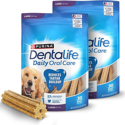 Purina DentaLife Daily Oral Care Large Dog Dental Chews Multipack - (Pack of 2) 30 ct. Pouches
