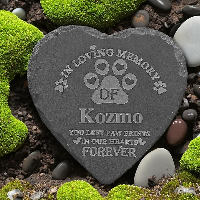 Personalized Pet Memorial Stone, Pet Memorial Gifts, Personalized Pet Loss Gifts, Loss of Pet Sympathy Gifts, Bereavement Gift for Loss of Pet, Pet Remembrance Gift - 6*6 Inches Memorial Stone