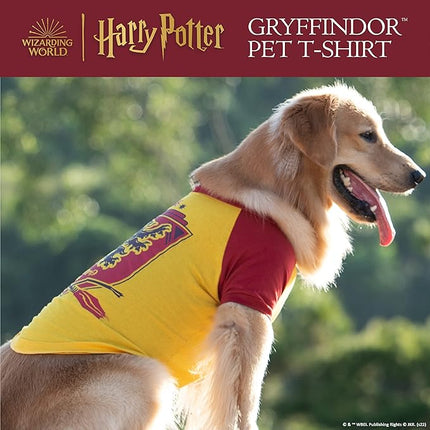 Harry Potter Gryffindor Dog T-Shirt - Pet Costume Shirt for Dogs - Officially Licensed Dog Apparel & Accessories for Hogwarts Houses, Size Medium