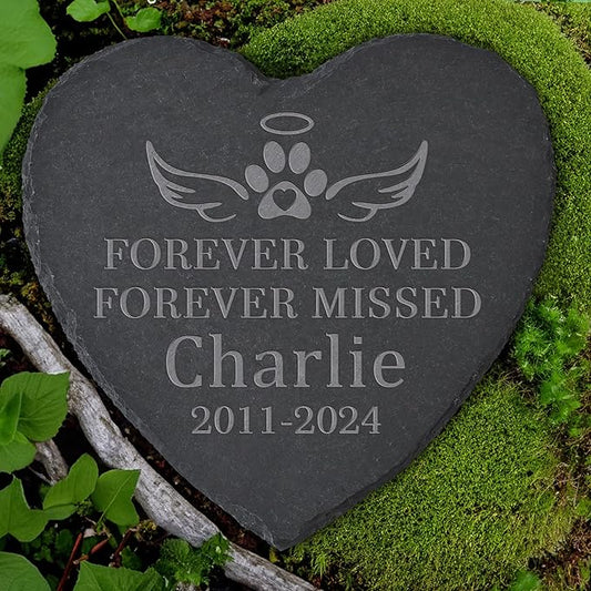 Personalized Pet Memorial Stone, Dog Memorial Gifts for Loss of Dog, Pet Loss Gifts, Pet Memorial, Loss of Dog Sympathy Gift, Dog Remembrance Gift, Pet Bereavement Gifts - Forever Missed