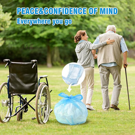 Large Adult Diaper Disposal Bags (18’’x23’’), 288 pcs Value Pack, Scented, Elderly Waste Diaper Disposable Bags, Baby Dirty Diapers Poop Trash Bags, Sanitary Product Disposal,Colorful